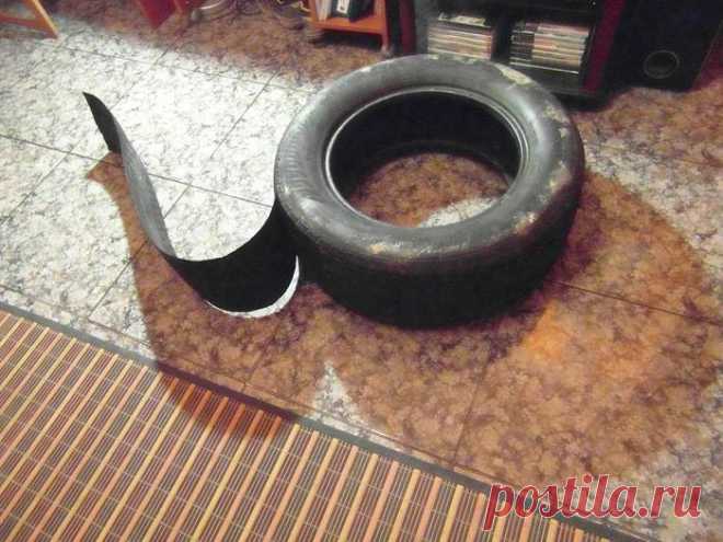 Садовая дорожка из старых шин своими руками