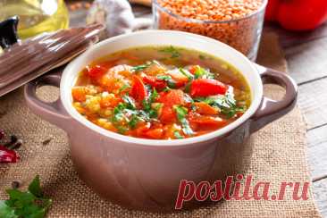 Как приготовить пряный суп с чечевицей и болгарским перцем | Меню недели