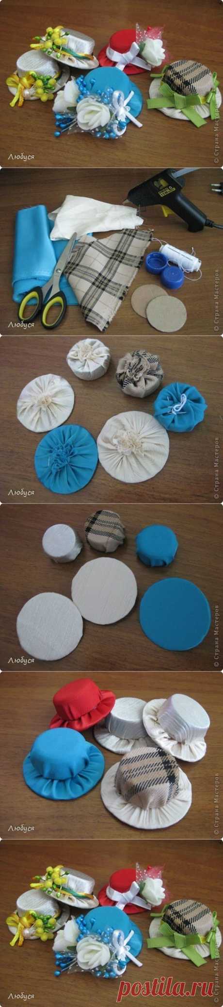 DIY Cute Hat Hairclip from Plastic Cap