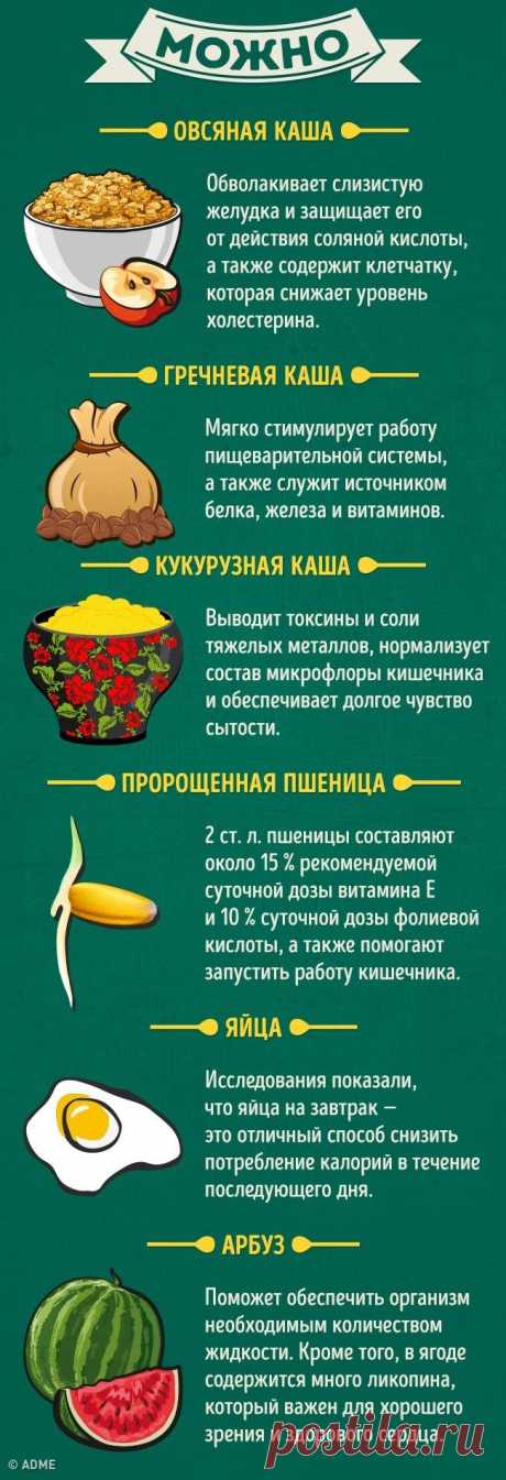 20 продуктов, которые можно и нельзя есть натощак - стр. 1 - Кулинария и вокруг нее