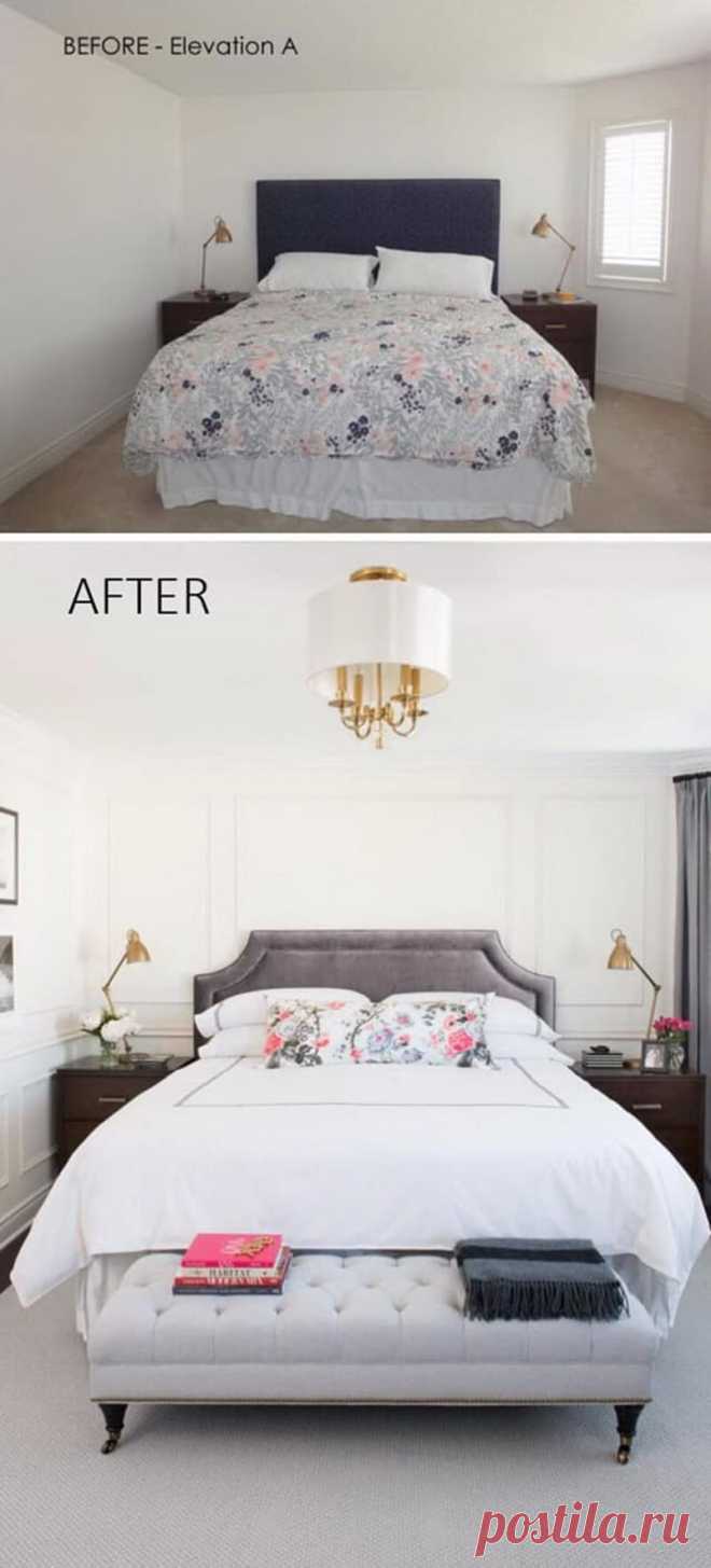 Decoração do Quarto de Casal antes e depois