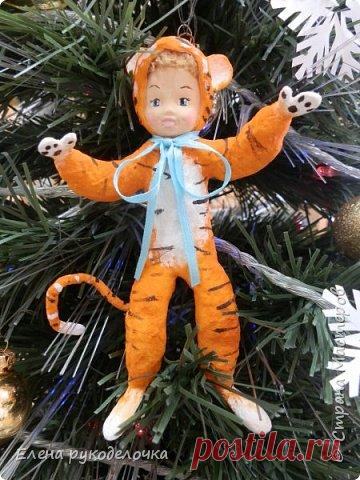 Тигрёнок - ватная игрушка (МК) | Страна Мастеров