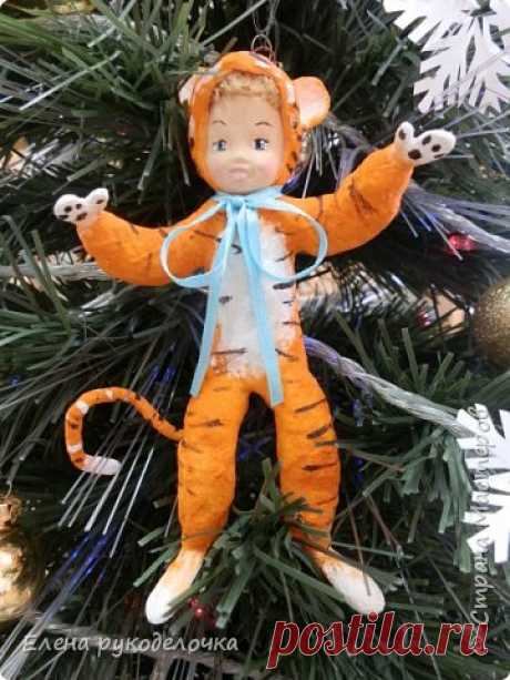 Тигрёнок - ватная игрушка (МК) | Страна Мастеров