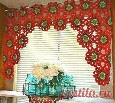 Яркая занавеска на кухню. — Сделай сам, идеи для творчества - DIY Ideas