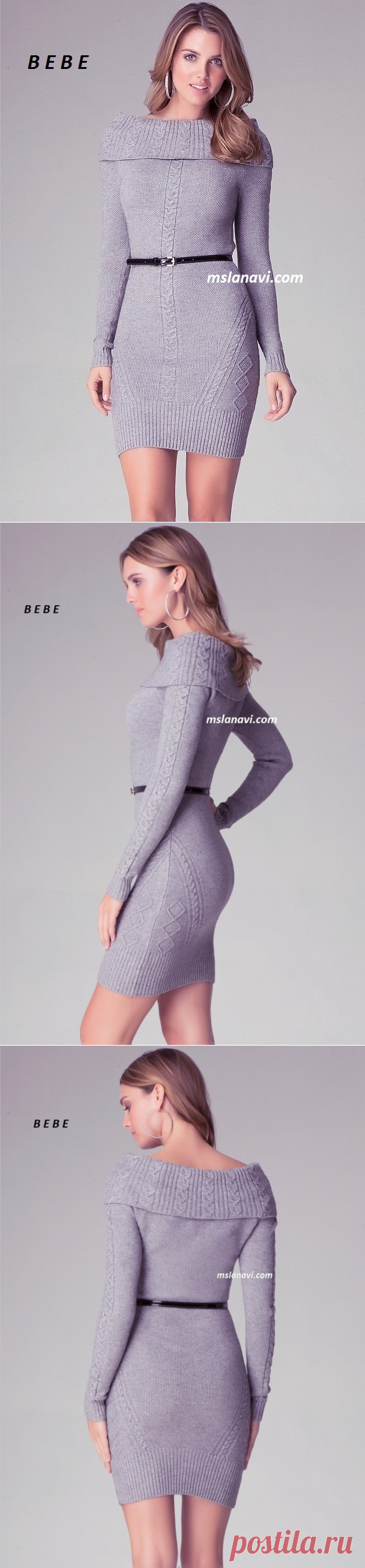 Нежное вязаное платье от B E B E | Вяжем с Лана Ви