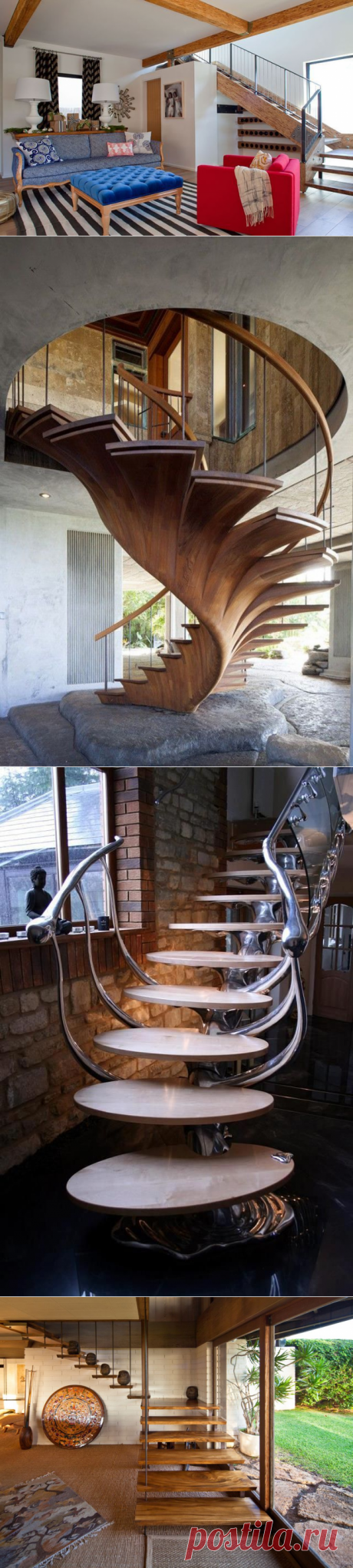 Лестницы из дерева на второй этаж: 75 Лучших Интерьеров (Фото)