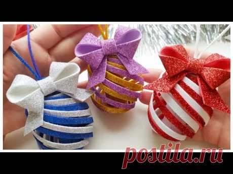 ПОСМОТРИТЕ как ЛЕГКО и ПРОСТО сделать игрушку на елку СВОИМИ РУКАМИ. Christmas Ornaments. #WithMe