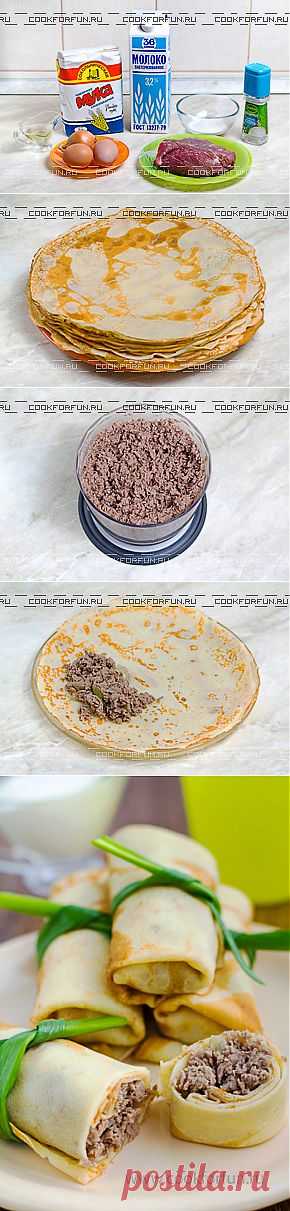 Блины с мясом / Простой рецепт хорошего настроения