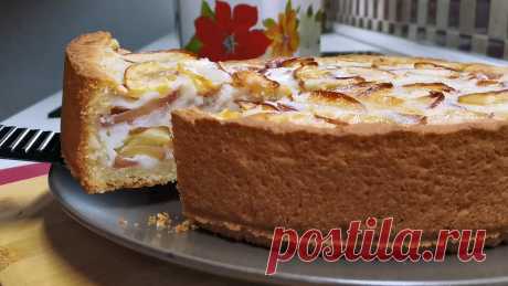 Пирог с яблоками как альтернатива Шарлотке: много начинки и нежная как крем заливка (рецепт на сметане) | Розовый баклажан | Пульс Mail.ru Такой красивый и эффектный пирог с яблоками можно испечь вместо Шарлотки. Готовится этот яблочный пирог совсем несложно. У пирога мягкое тесто и...