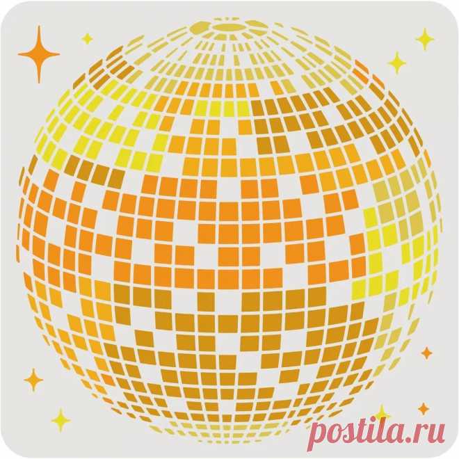 Plantilla de bola de discoteca, 12x12 pulgadas, fiesta de baile, bola brillante, plantillas de pintura para mascotas, plantillas de dibujo para reserva de chatarra Muebles de suelo - AliExpress