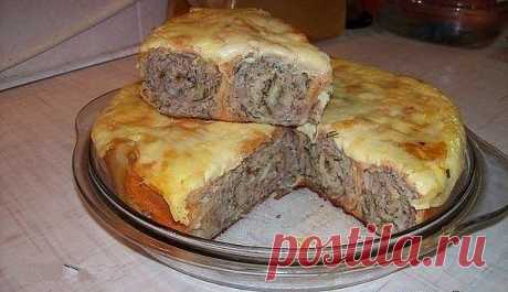Мясной пирог из лаваша.
