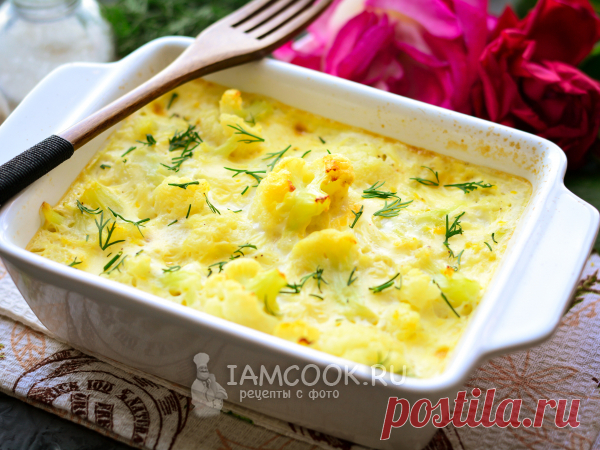Цветная капуста с яйцами и молоком в духовке — рецепт с фото Для рецепта отварите цветную капусту, переложите в форму для запекания и залейте смесью яиц и молока. Запекайте блюдо до готовности.