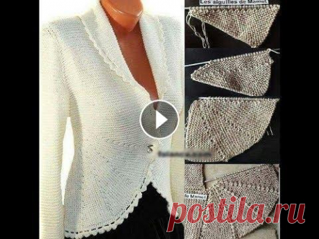Вязаный женский кардиган(жакет) спицами!!!(часть1) Наш магазин пряжи : Сылка на оригинал :...
