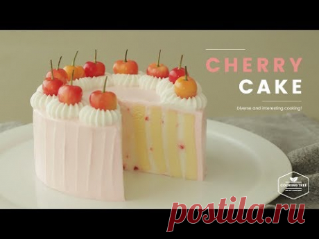 체리 롤 생크림 케이크 만들기💕 : Cherry vertical layer cake Recipe - Cooking tree 쿠킹트리*Cooking ASMR