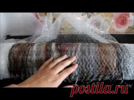 ▶ Валяние шарфа в один слой, tutorial felting scarf - YouTube
