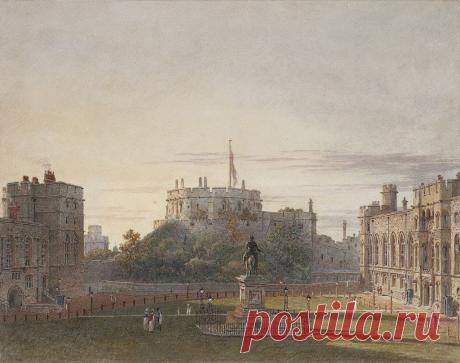 Charles Wild (England, 1781–1835) интерьеры замков в акварели из Royal Collection ее Величества Королевы Елизаветы II.