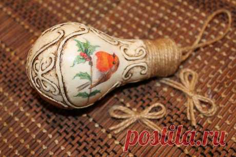 МК по ёлочной игрушке из лампочки - Рукоделие - Babyblog.ru