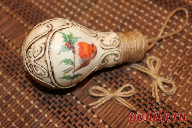 МК по ёлочной игрушке из лампочки - Рукоделие - Babyblog.ru