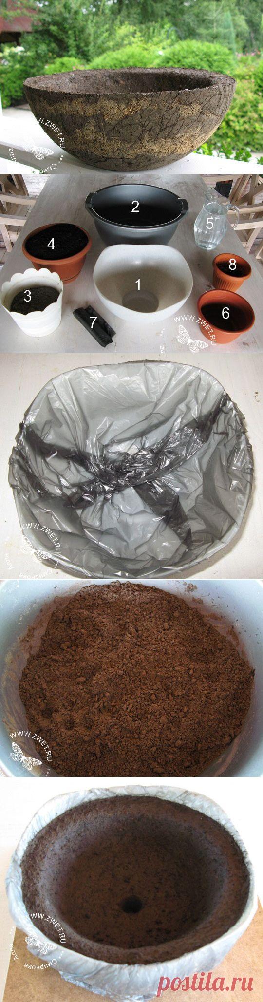 Изготовление цветочного горшка своими руками.