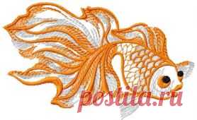 Gold fish 3 free machine embroidery design