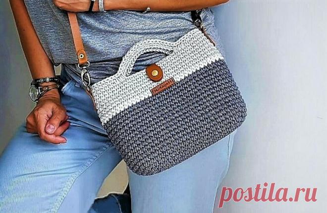 Модные и стильные сумки, связанные крючком (с описанием вязания) | Идеи рукоделия | Яндекс Дзен