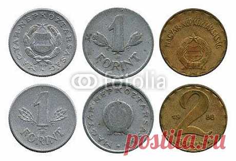 one and two forints, Hungary, 1950-1988 из vadim0001, Роялти-фри стоковое фото #61450322 на Fotolia.ru