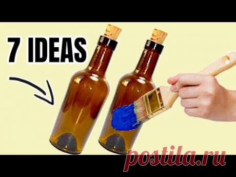 Botellas de Vidrio Decoradas - 7 IDEAS INCREÍBLES Y FÁCILES DE HACER