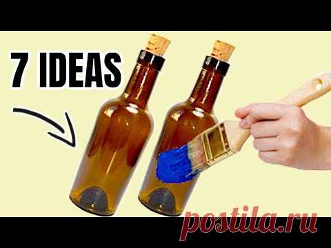Botellas de Vidrio Decoradas - 7 IDEAS INCREÍBLES Y FÁCILES DE HACER