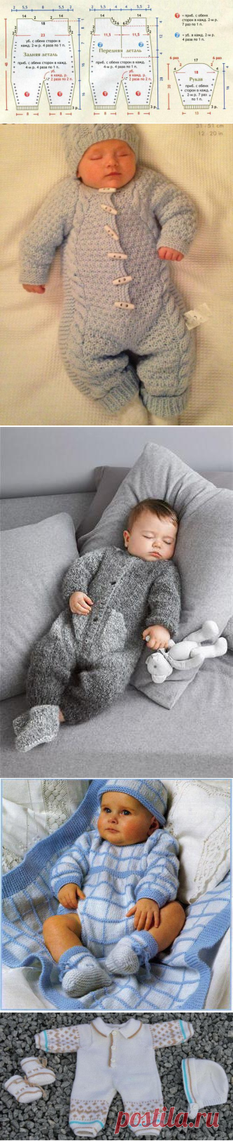 Комбинезон спицами для новорожденных. Описание, схемы, узоры :: SYL.ru
