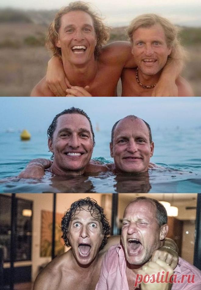 Найкращі друзі Меттью МакКонахі та Вуді Гаррельсон (1998, 2019 та день знань 2020)