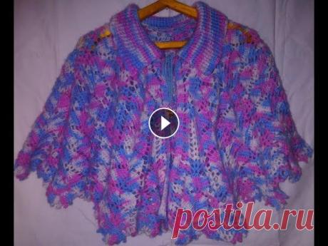 Пелерина ажурная. Вяжем вместе крючком. Легкая, ажурная, мягкая накидка на плечи. Пелерина не даст вам замерзнуть прохладным летним вечером. Свяжем вместе эту нежную красоту крючком. Схема у...