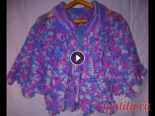 Пелерина ажурная. Вяжем вместе крючком. Легкая, ажурная, мягкая накидка на плечи. Пелерина не даст вам замерзнуть прохладным летним вечером. Свяжем вместе эту нежную красоту крючком. Схема у...