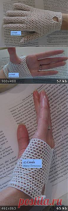 ПЕРЧАТКИ ВЯЗАНЫЕ КРЮЧКОМ.МК.