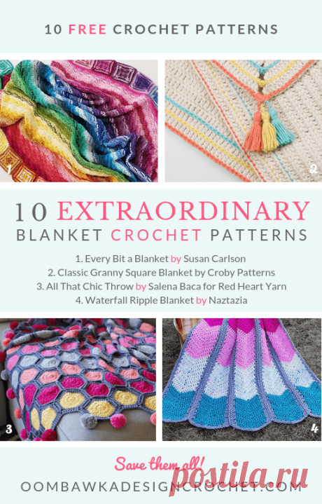 Get 10 Extraordinary Blanket Crochet Patterns Today! Happy September Crocheters! If you are planning on making anyone a blanket for the winter season it is time to get crocheting! This collection of free patterns includes 10 extraordinary blanket crochet patterns. These designs are really beautiful and will make great gifts!