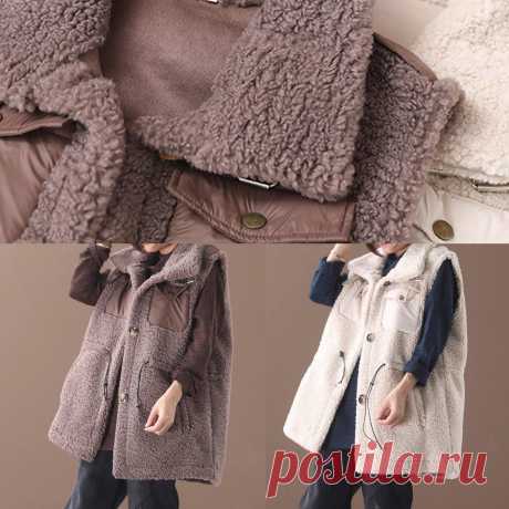 Natural chocolate Plus Size maxi coat Fashion Ideas drawstring sleevel – SooLinen