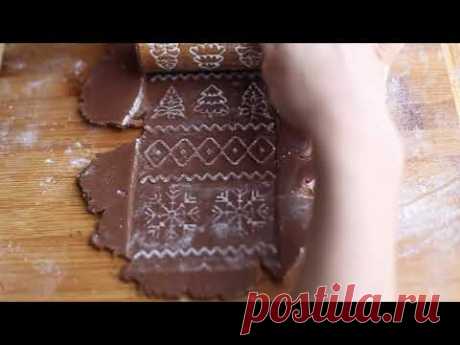 Рецепт шоколадного печенья для скалок с узором