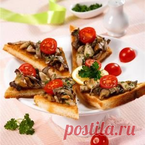 Пикантные тосты с вешенками - Еда - msn