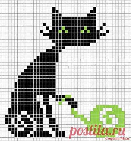 Котомания - 2. Узоры спицами. Жаккард - Вязание - Страна Мам