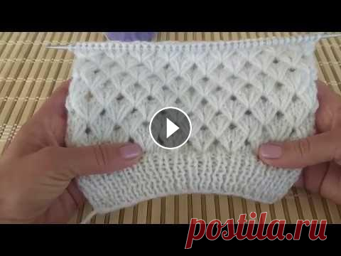 Ажурный узор Колоски в шахматном порядке. Вязание спицами. Knitting. Красивый рельефный, ажурный и очень эффектный узор хочу вам предложить для вашего вязания.Очень просто и легко вяжется, можно использовать как для все...
