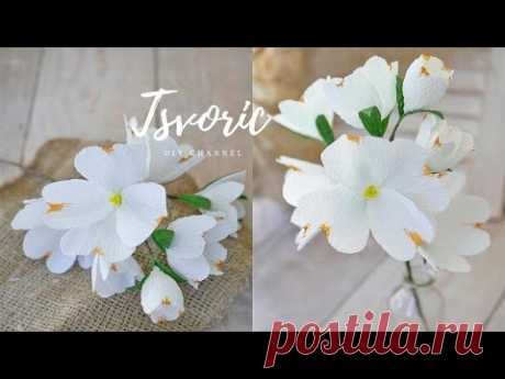 Цветы из БУМАГИ / КИЗИЛ (Дёрен ) / DIY TSVORIC
