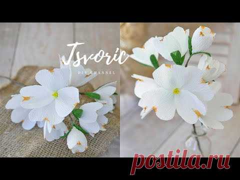 Цветы из БУМАГИ / КИЗИЛ (Дёрен ) / DIY TSVORIC