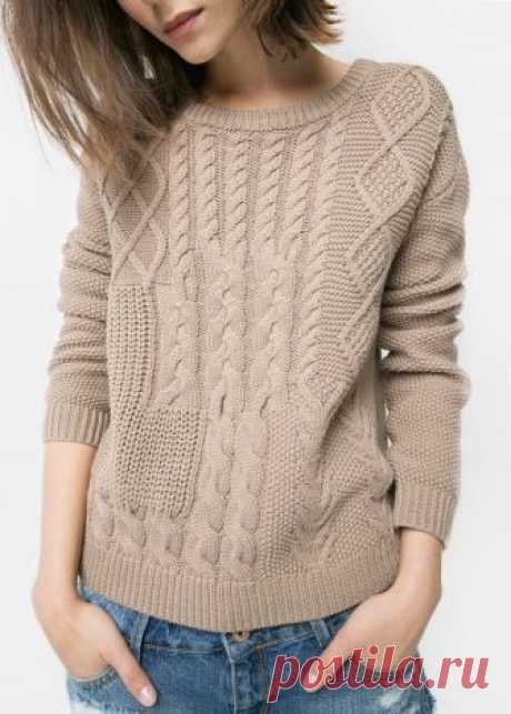 Cable-knit cotton sweater - Woman | MANGO Canada