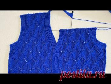 42/44Beden Yelek Part 2 Video Sol parça Yaka ve Koltuk Kesimi💙