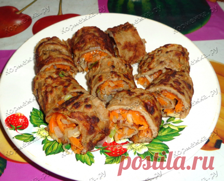 Печеночные рулетики с начинкой - Кормежка.ру