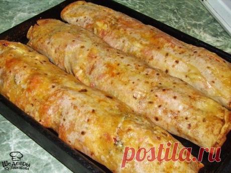 ФАРШИРОВАННЫЙ ЛАВАШ В ДУХОВКЕ 
Обожаю такие простые рецепты