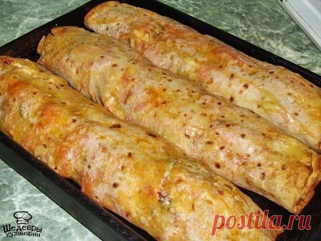 ФАРШИРОВАННЫЙ ЛАВАШ В ДУХОВКЕ 
Обожаю такие простые рецепты