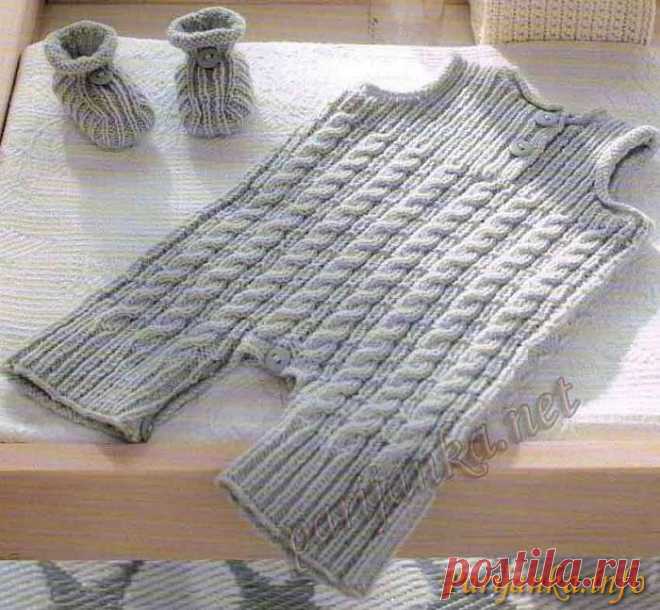 Комбинезон и пинетки (д) 05 Tricots calins BDF №2443