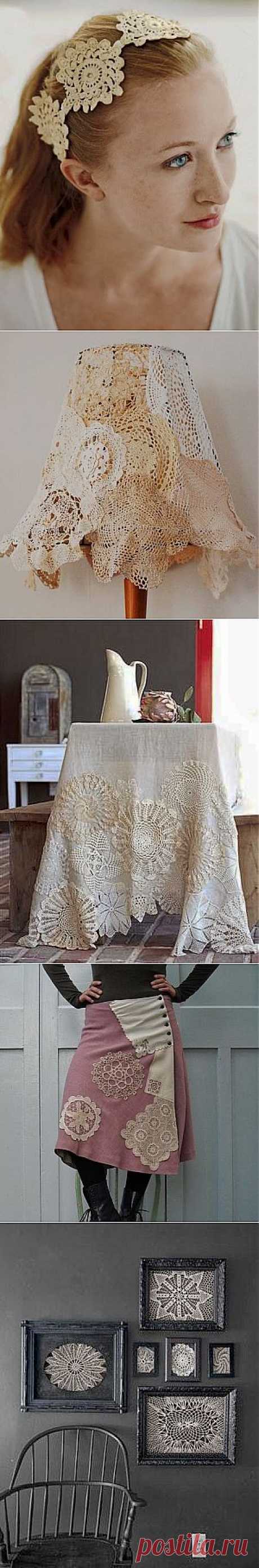 Что можно сделать из кружевных салфеток, разные идеи - Ярмарка Мастеров - ручная работа, handmade