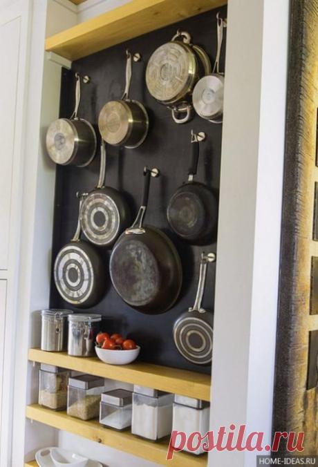 Как удобно разместить кухонную утварь и запасы продуктов