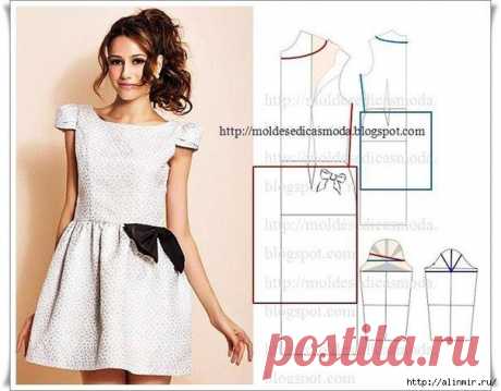 Выкройка элегантного короткого платья